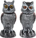 BowLift | Realistic 2-Pack Owl Decoy with Rotating Head – Outdoor Bird & Pest Repellent