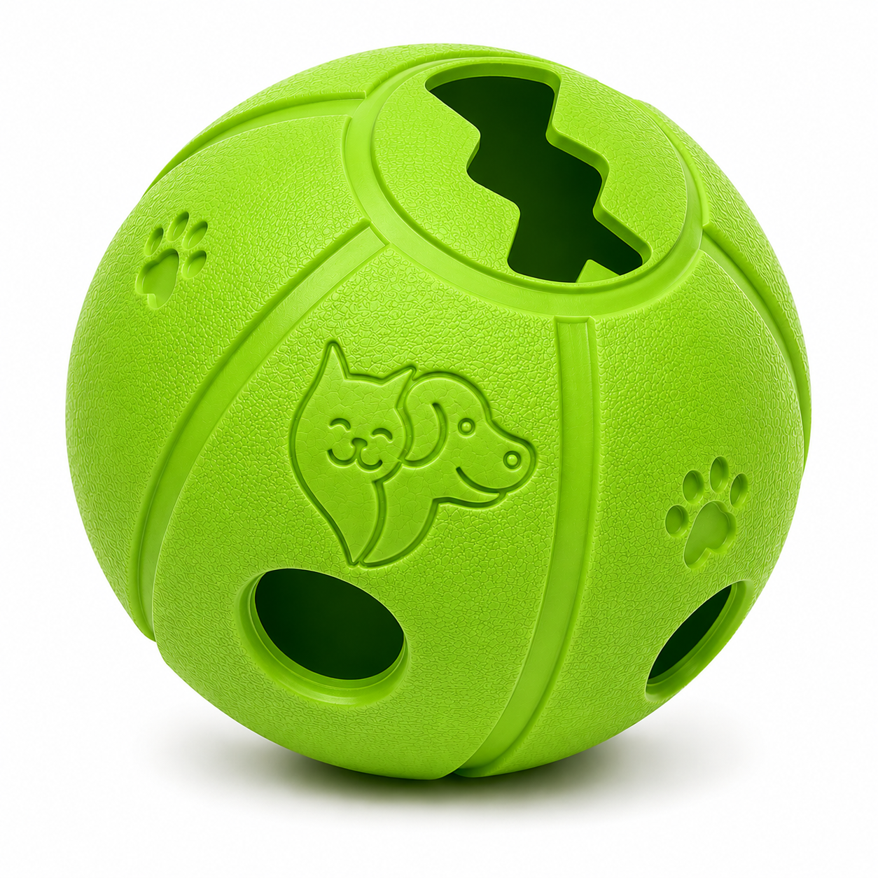 Durable Rubber Dog Treat Ball – Interactive Bouncy Chew Toy for Dogs