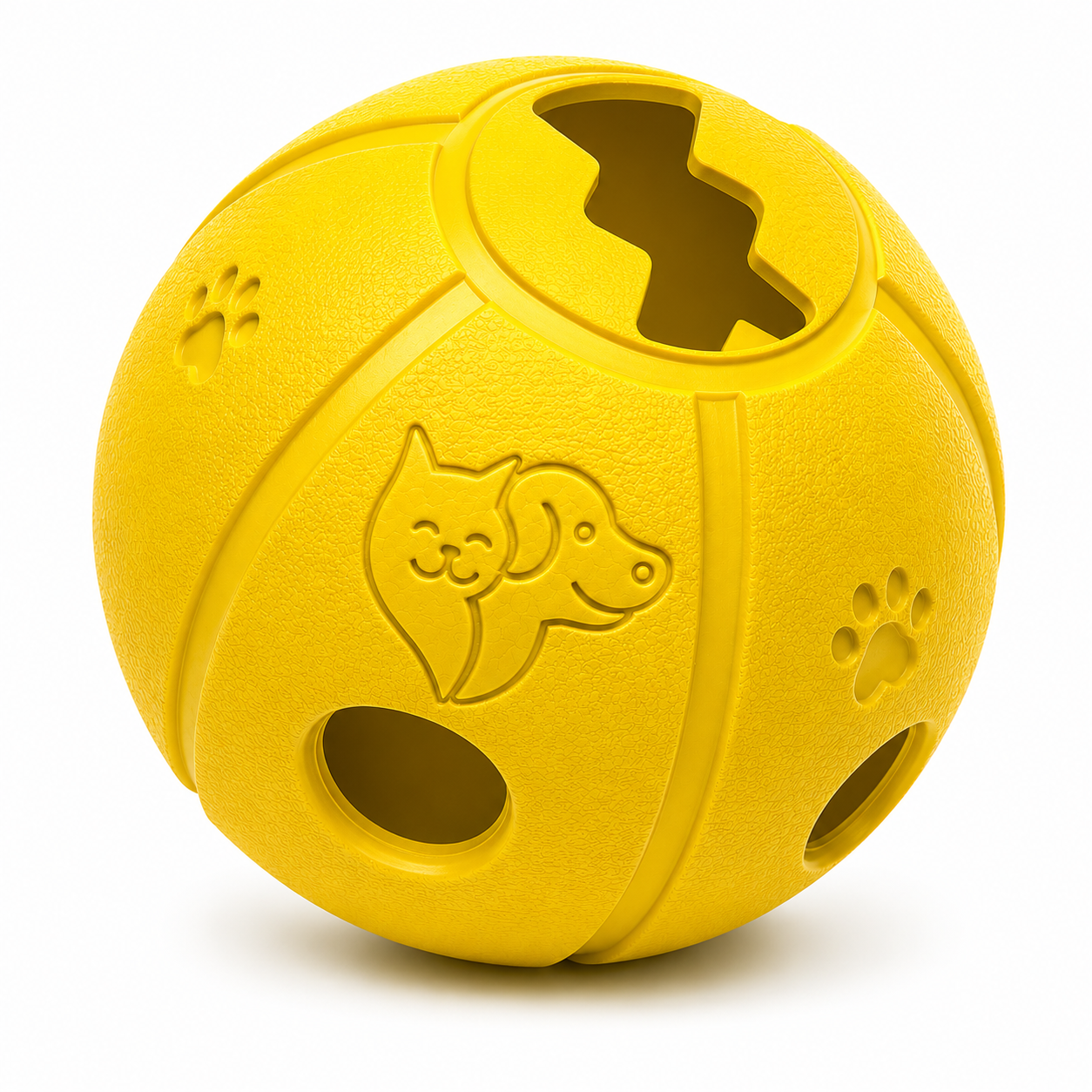 Durable Rubber Dog Treat Ball – Interactive Bouncy Chew Toy for Dogs