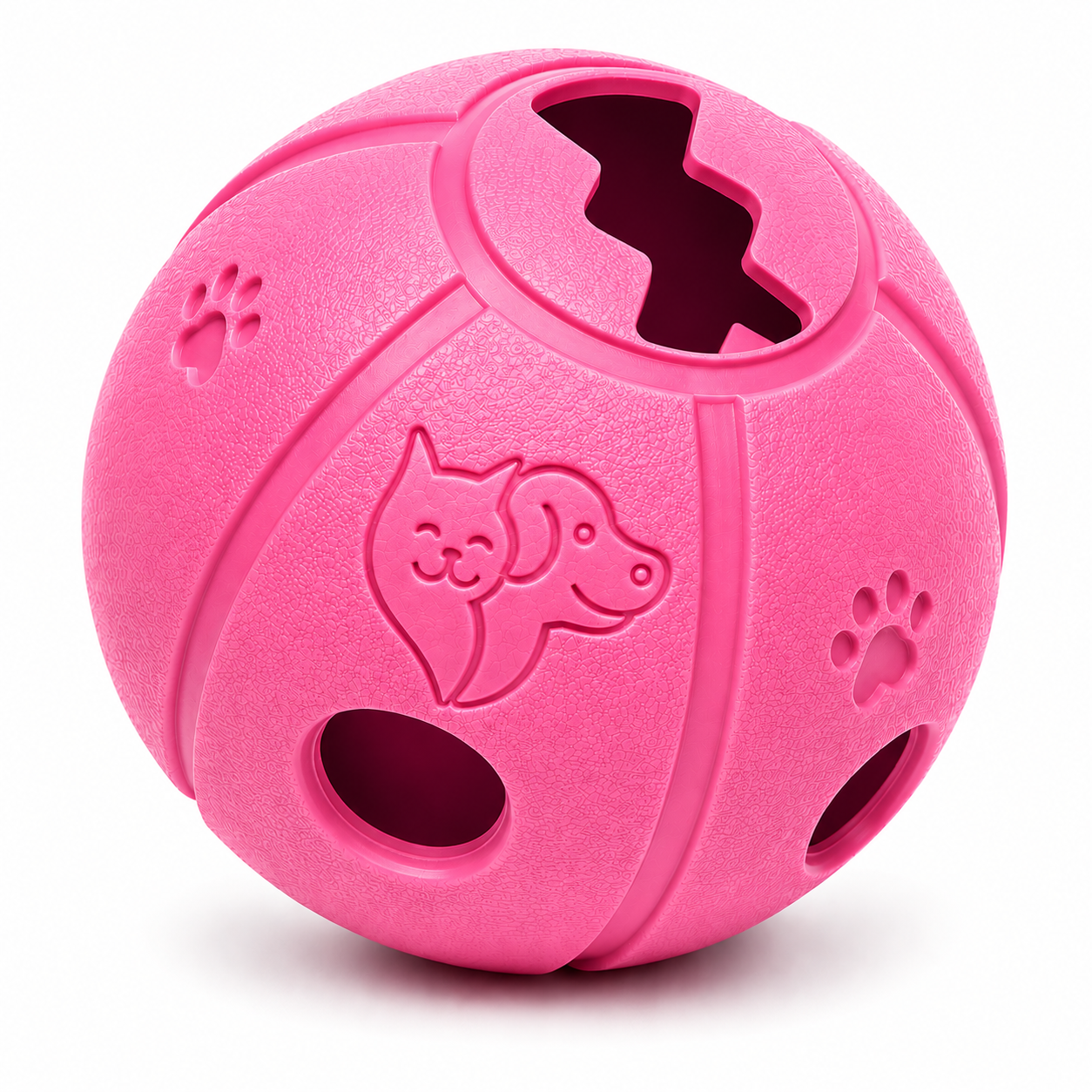 Durable Rubber Dog Treat Ball – Interactive Bouncy Chew Toy for Dogs
