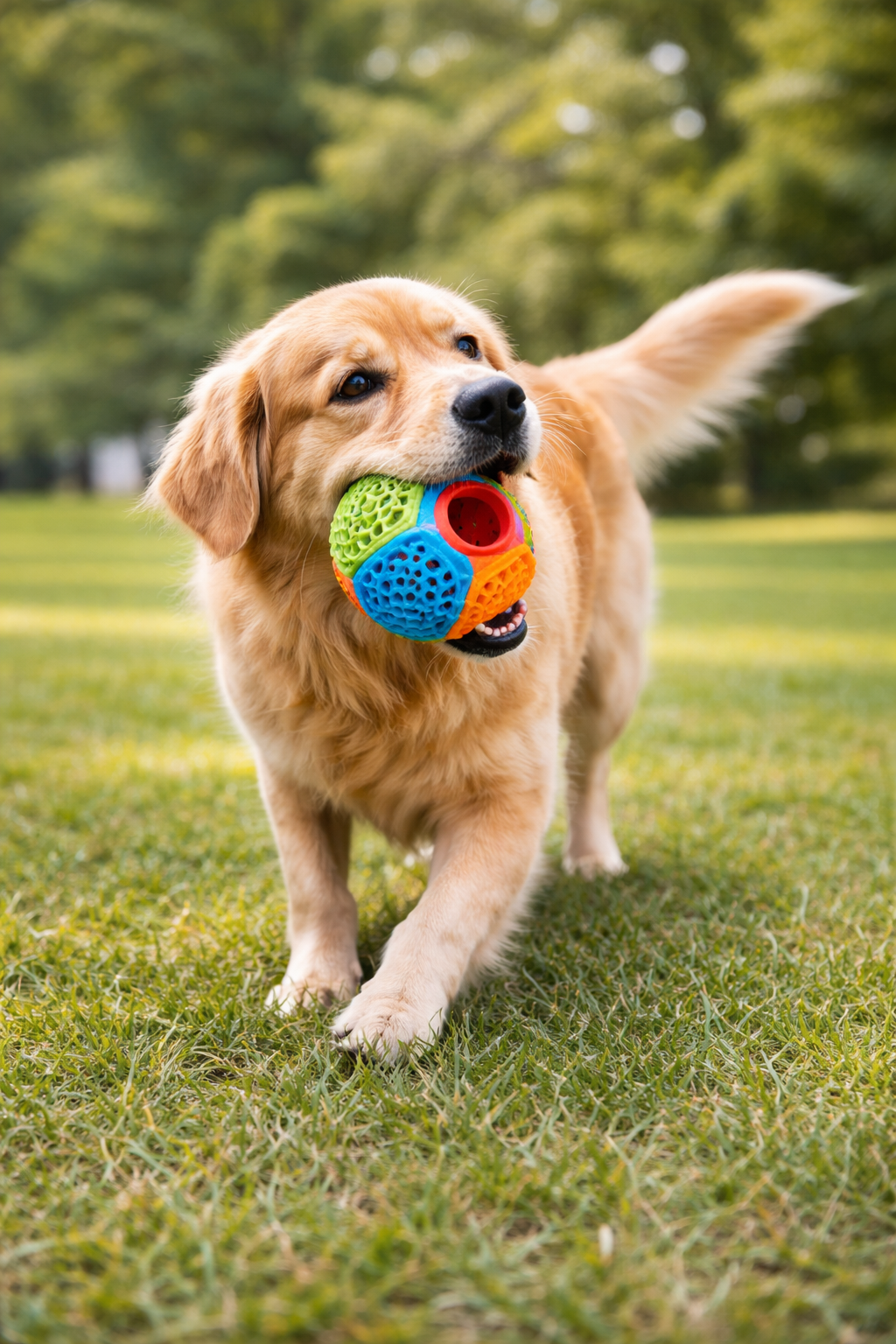 Interactive Pet Toy Ball – Durable Rubber Chew & Play Ball