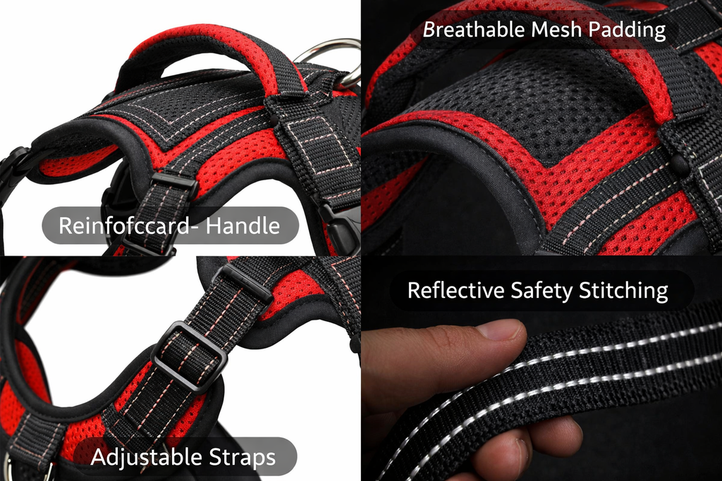 No-Pull Adjustable Dog Harness – Breathable Mesh & Reflective
