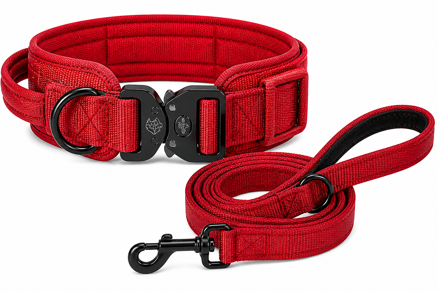 Premium Tactical Dog Collar & Leash Set – Military Style, Strong & Adjustable Nylon