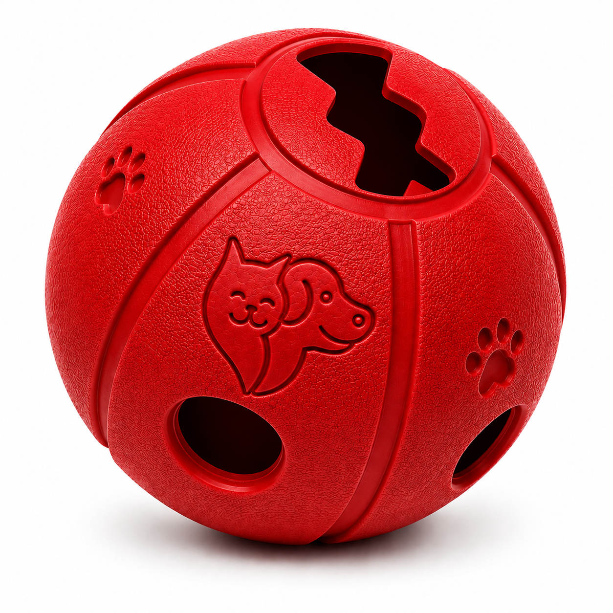 Durable Rubber Dog Treat Ball – Interactive Bouncy Chew Toy for Dogs