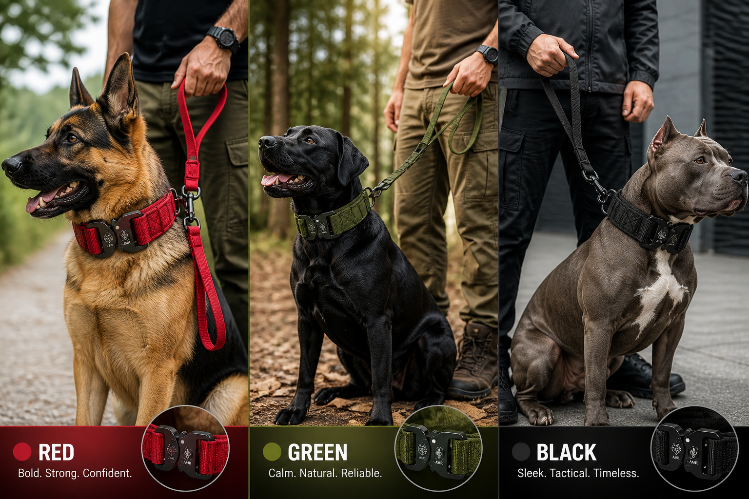 Premium Tactical Dog Collar & Leash Set – Military Style, Strong & Adjustable Nylon